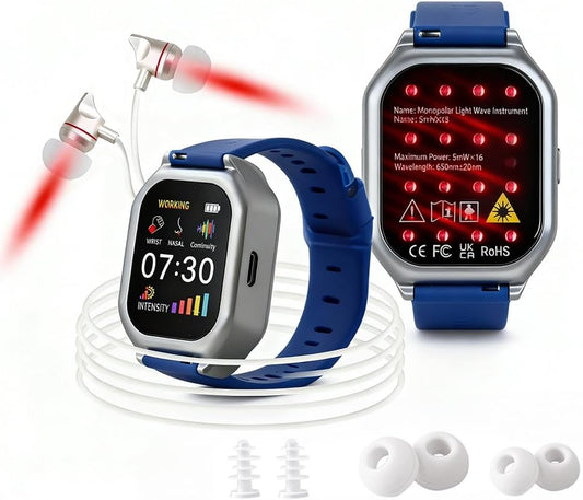 3-in-1 Red Light Therapy Device for Ears Nose & Wrist with 16 Light Sources