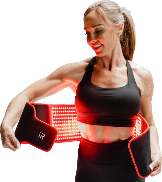 iRESTORE Sculpt LED Belt - FDA-Cleared Red Light Therapy Belt for Body Contouring, Slimming and Muscle Recovery, Near Infrared Light Therapy Wrap for Body, Waist, Thighs, Shoulder & Back Pain Support
