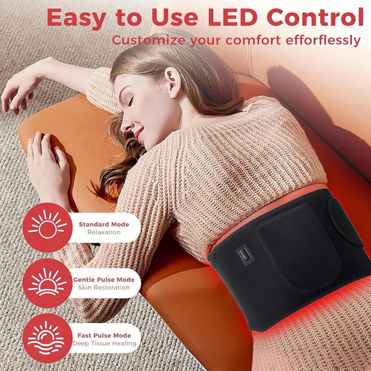 Red Light Belt for Stomach Fat,Red Light Therapy Belt, Infrared Light Therapy & Red Light Therapy for Body – Near Infrared Lipo Belt for Home Slimming, Waist Trimming & Muscle Comfort