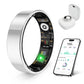 Smart Health Ring, Featuring Stress and Sleep Monitoring Functions, Compatible with iOS and Android,Waterproof Fitness Tracker for Women & Men, No Subscription Fee. (Silver, 9)