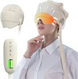 FSA Eligible HSA Approved Head Massager for Headaches, Eye Massager with Heat, 2200 mAh Electric Rechargeable Head Tool for Stress Relief, Migraine Relief Massager for Forehead, 6 Zone Kneading