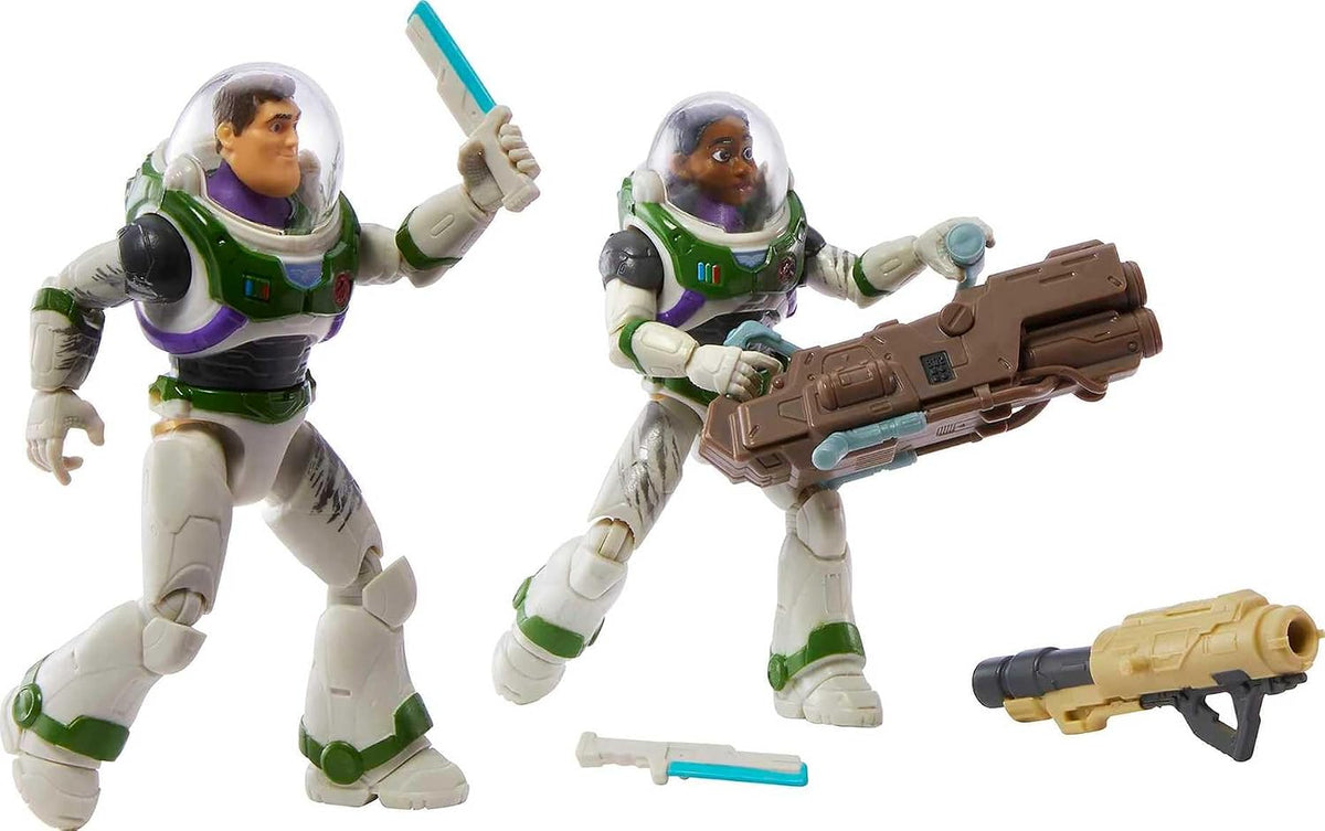 Mattel Disney Pixar Lightyear Set with 3 Action Figures, Space Rangers vs Robots Clash Pack with Buzz Lightyear, Izzy Hawthorne & Zyclops, 5-inch Scale