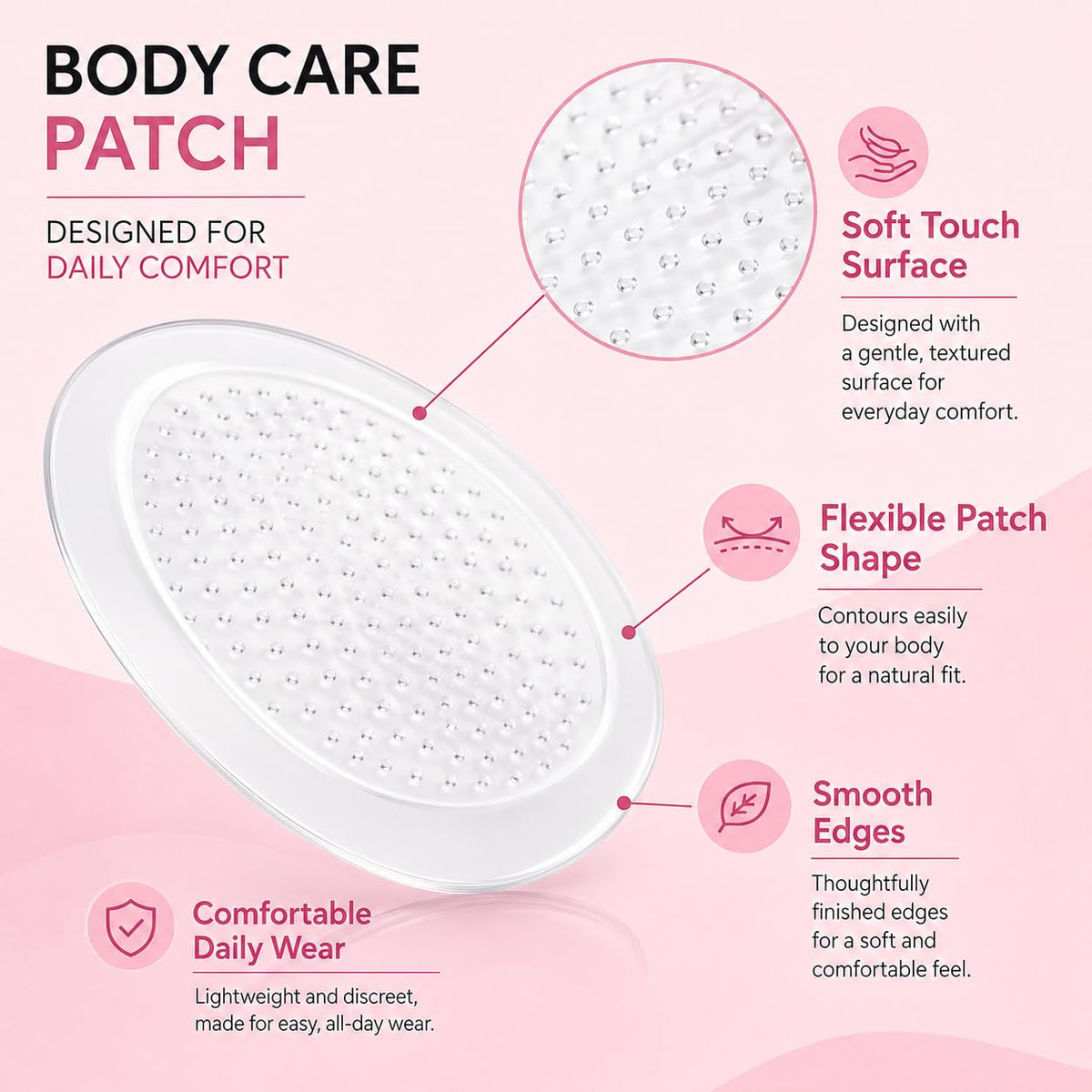 Clear Hydrogel Abdomen Care Patches，8Strips/2Box