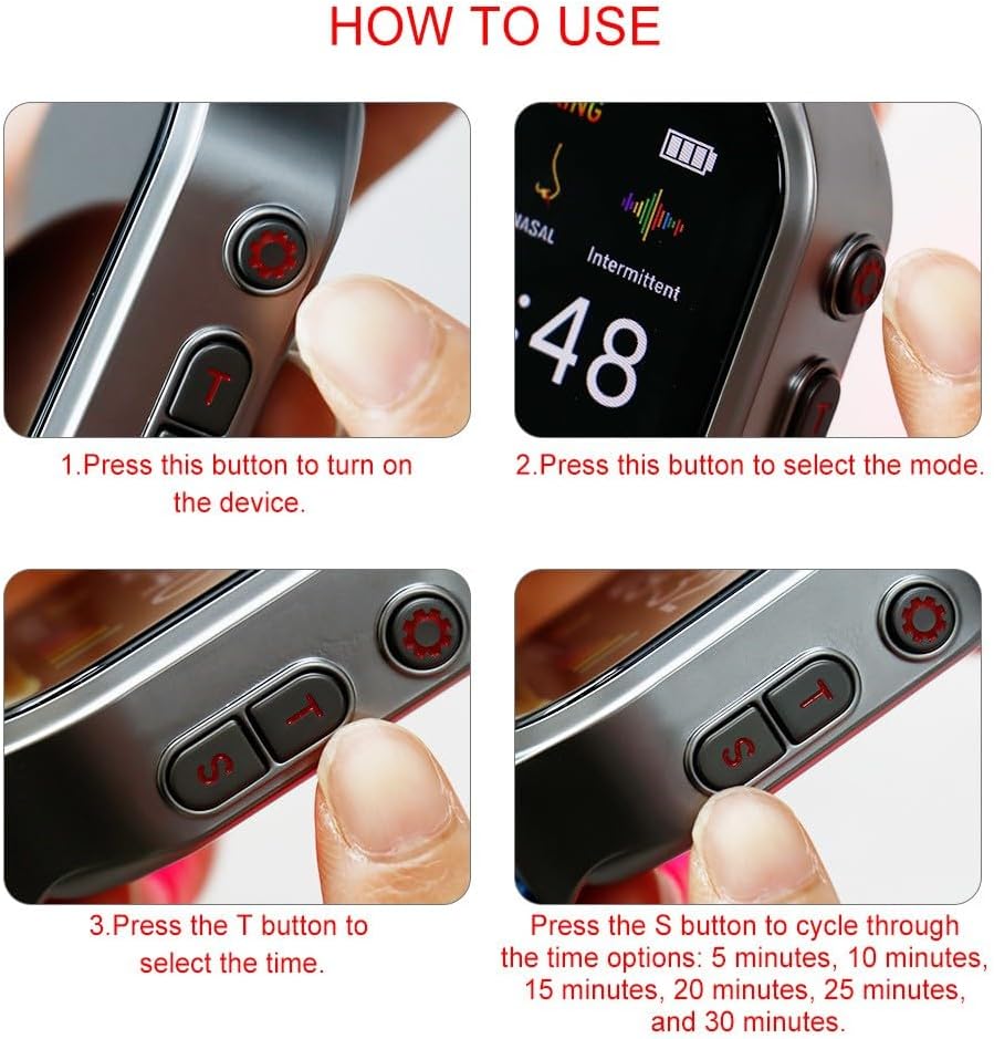 3-in-1 Red Light Therapy Device for Ears Nose & Wrist with 16 Light Sources