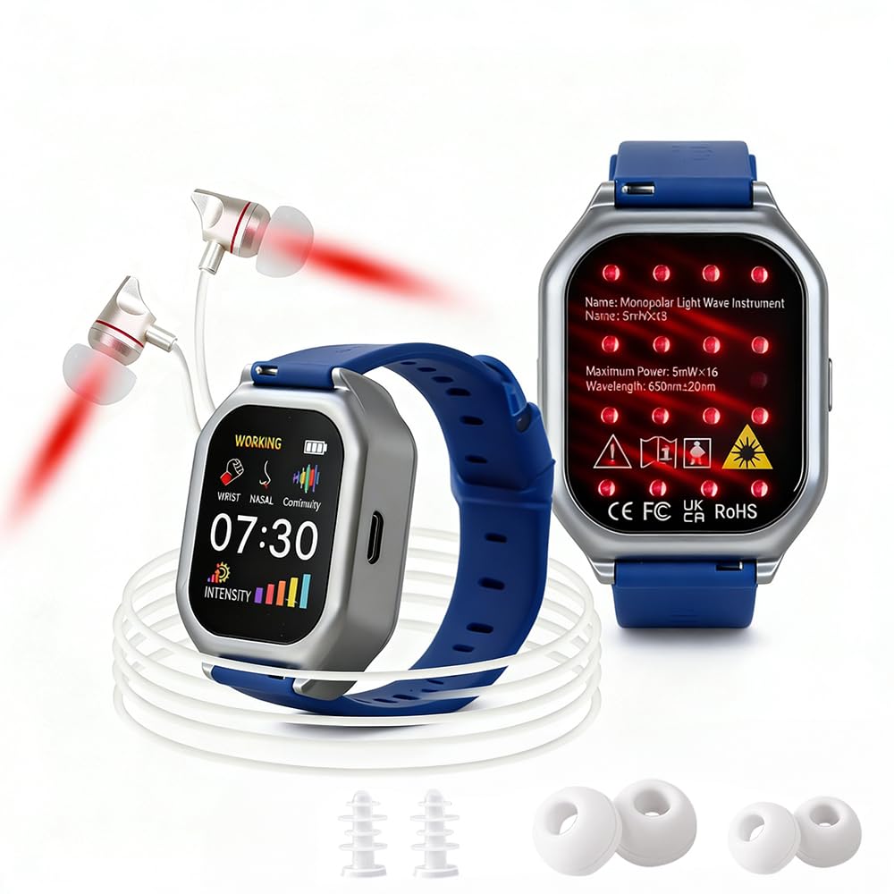 3-in-1 Red Light Therapy Device for Ears Nose & Wrist with 16 Light Sources