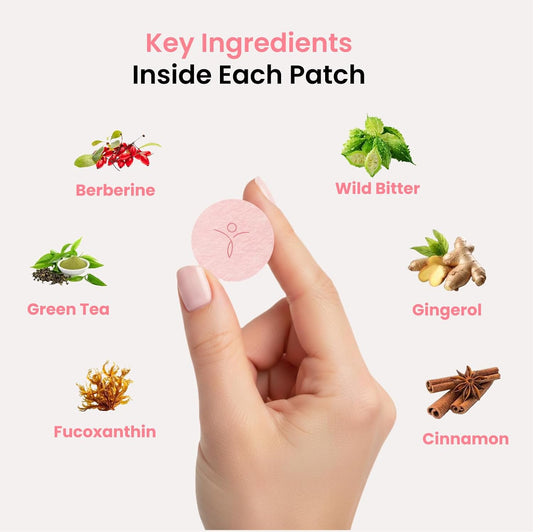 Berberine Patches for Women & Men - 60 Count | 10X Strength Formula | with Green Tea, Ceylon Cinnamon & Chromium | New & Improved Kind of Patches - 2 Month Supply