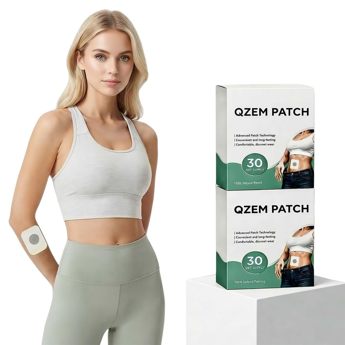 New Qzem Body Patch Works All Over The Body Around The Clock for Men and Women 30-Day Supply (60 Pcs)