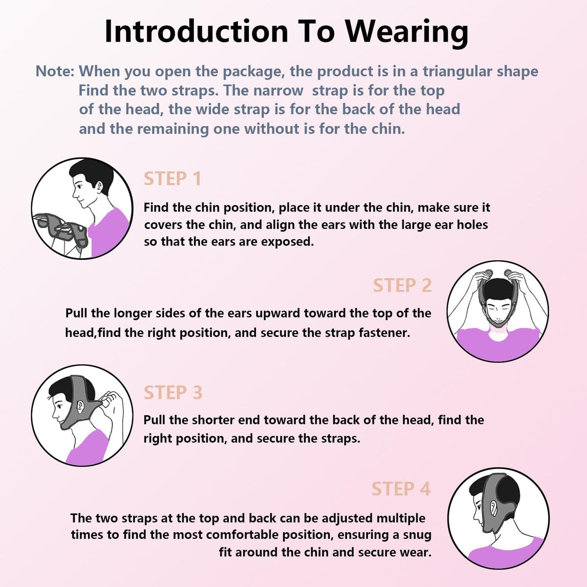 Anti Snore Chin Strap,Sleep Chin Strap for CPAP Users,Black