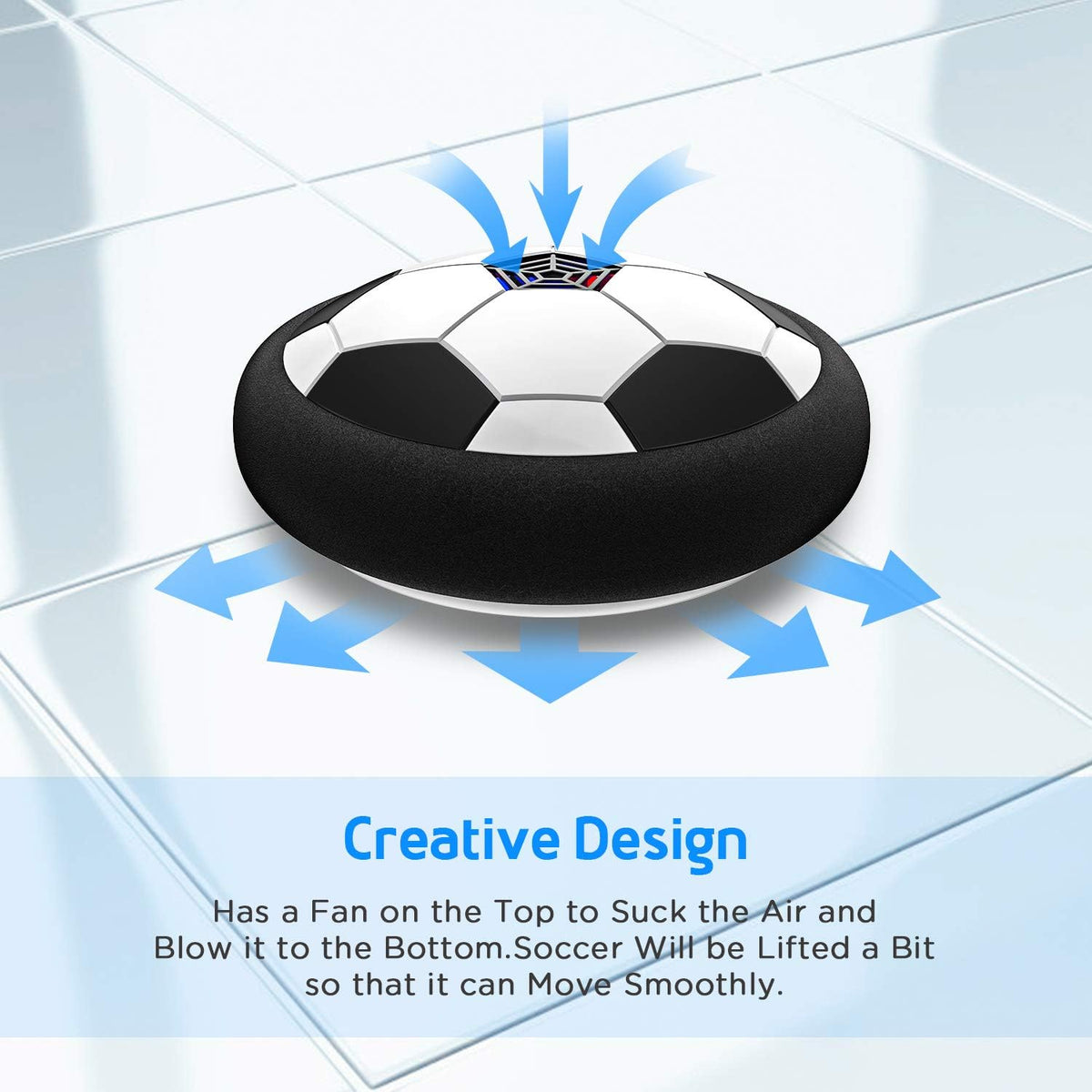 Toyk Boy Toys - LED Hover Soccer Ball - Indoor Outdoor Game Sport Toy
