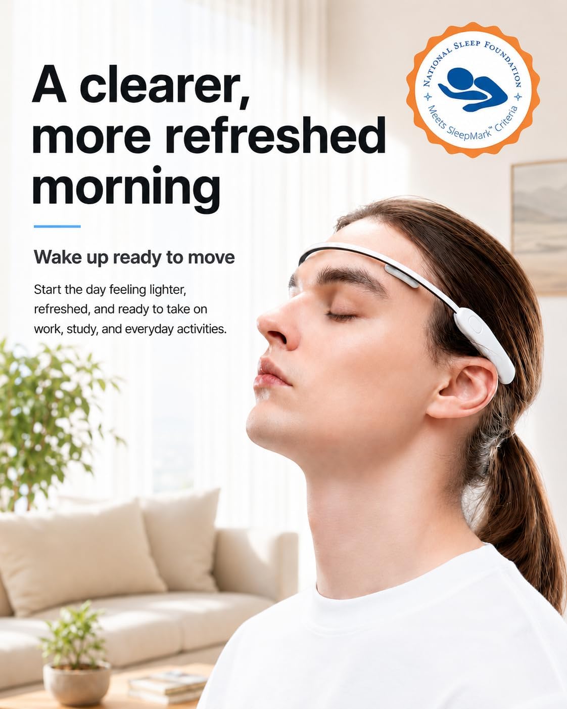 Sleepisol+ Wellness Headband for Bedtime Relaxation & Meditation, Bluetooth Wearable with 4 Modes, Lightweight 1.1 oz, Flexible Ergonomic Design