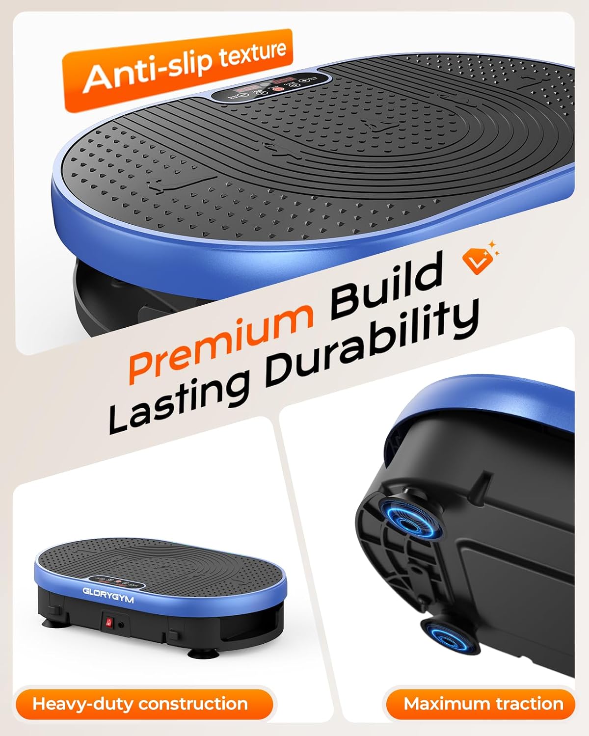 Vibration Plate Exercise Machine for Body Shaker Machine & Weight Loss, Shake Plate with Resistance Bands, 120 Speed Levels, Remote Control, Full Body Workout, Compact Home Gym Equipment