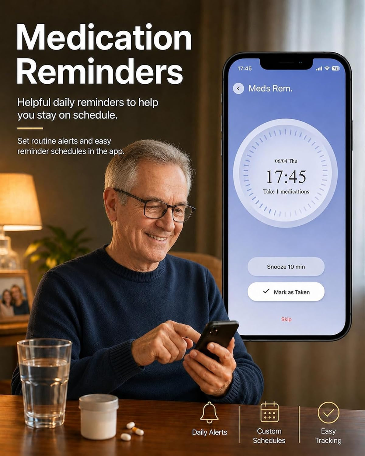 Contactless Smart Sleep Tracker, Non-Wearable Sleep Monitor Device