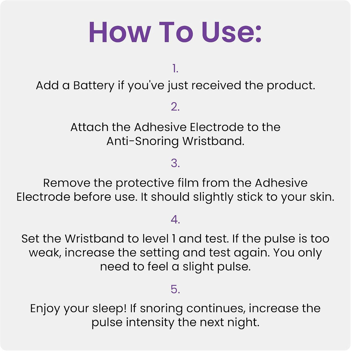 Anti-Snore Wristband - Advanced Anti Snoring Device with Bionic Detection Technology, Adjustable Intensity, Comfortable & Anti Snore Device for Men and Women
