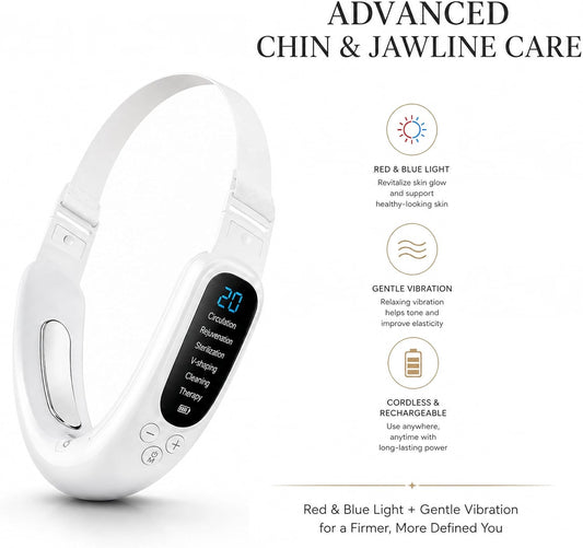 Double Chin & V-Face Device, Electric Double Chin Machine, V Line Device for a More Defined Jawline & Slimmer-Looking Face
