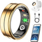 Fit Ring, Smart Health Rings for Women Men with Heart Rate,Blood Oxygen,HRV,Stress Level, Sleep Monitor, Step Tracker, No Subscription Fee, IP68 Waterproof Smart Ring for iphone &Android (Black, 8#)