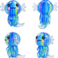 2 Packs Axolotl Squishy Stress Relief Toy, Glitter Stretchy Axolotls Stress Soft Squeeze Sensory Fidget Toys for Kids Adults, Cute Axolotls Squishies Party Favors Classroom