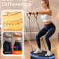 Vibration Plate Exercise Machine for Body Shaker Machine & Weight Loss, Shake Plate with Resistance Bands, 120 Speed Levels, Remote Control, Full Body Workout, Compact Home Gym Equipment
