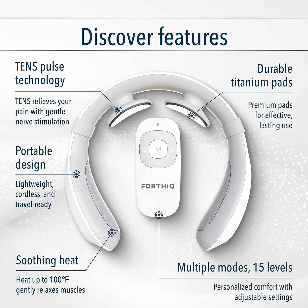 Neck TENS Machine with Heat, Electric Pulse Massager