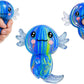 2 Packs Axolotl Squishy Stress Relief Toy, Glitter Stretchy Axolotls Stress Soft Squeeze Sensory Fidget Toys for Kids Adults, Cute Axolotls Squishies Party Favors Classroom