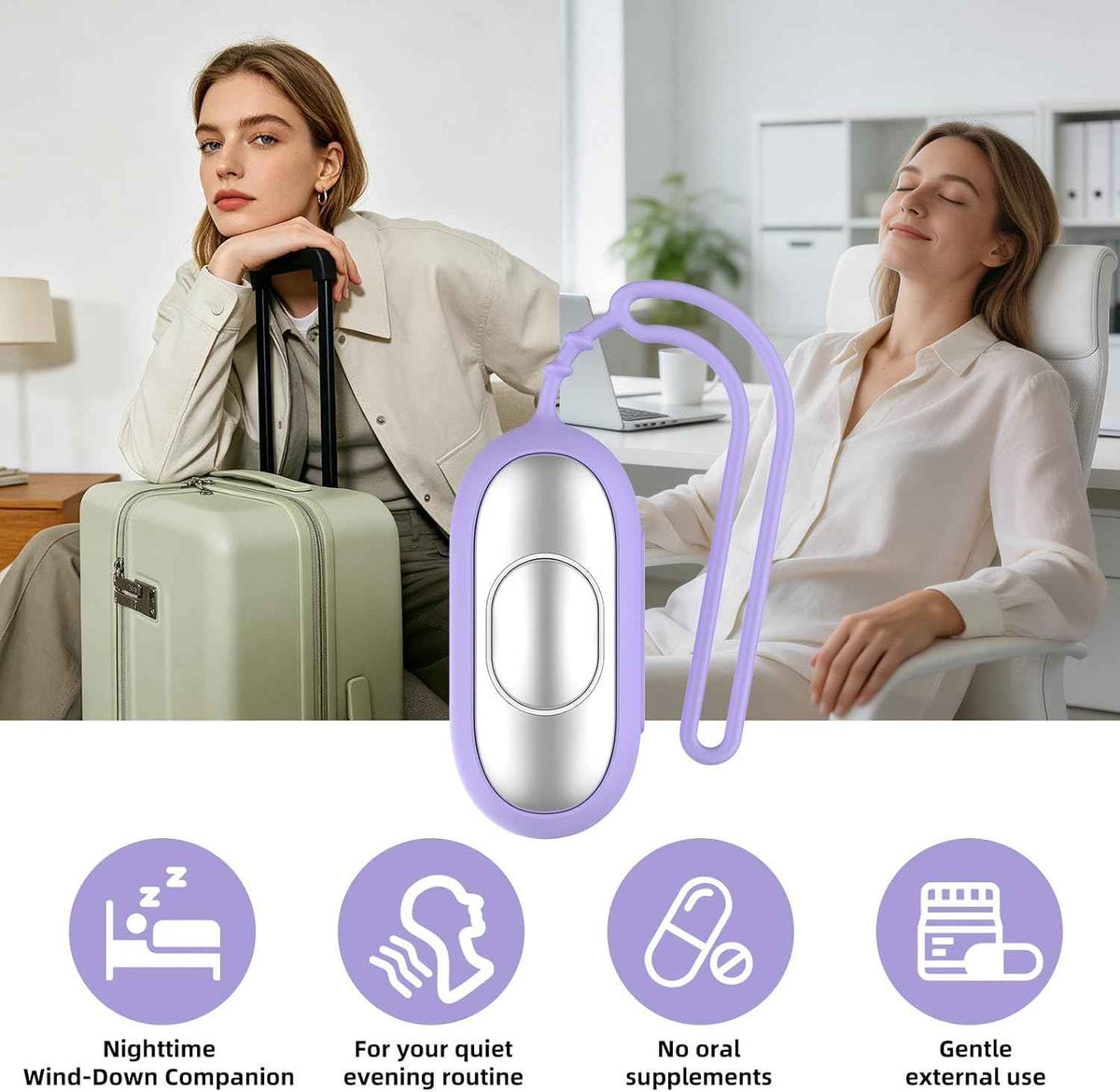 Compact Handheld Sleep Aid Device, Portable Stress Calming Relaxation Tool
