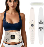 Abs Stimulator Abdominal, AB Belt Muscle Stimulator with Heat (White)