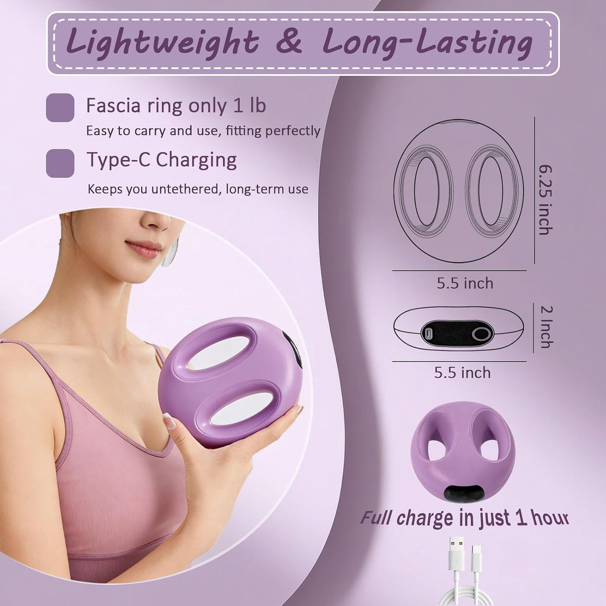 Full-Body Fascia Ring Massager for Weight Loss & Lymphatic Drainage