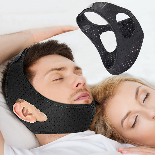 Anti Snore Chin Strap,Sleep Chin Strap for CPAP Users,Black