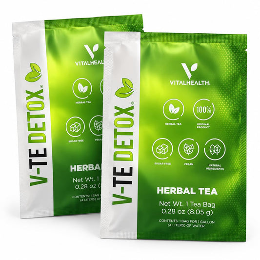 V TE DETOX ORGANIC, NATURAL, GLUTEN FREE, VEGAN NON GMO AND NO ADDED SUGAR HERBAL BLEND 2 weeks