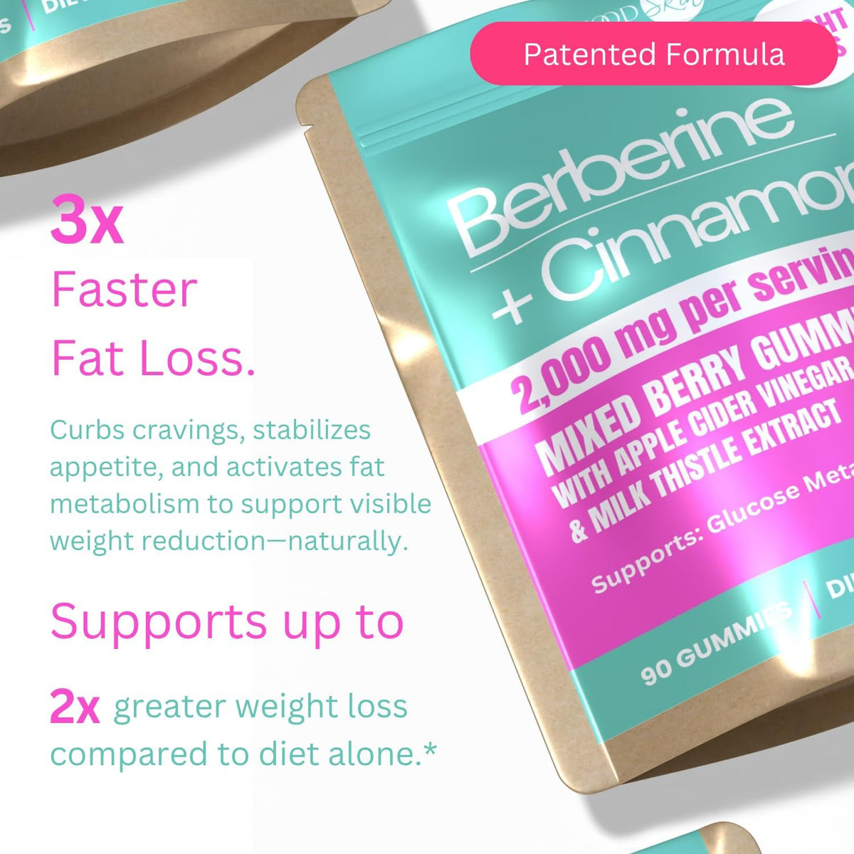 1500mg Keto Berberine Complex Gummies with 1,000mg Ceylon Cinnamon, Milk Thistle 500mcg. Sugar-Free Berberine Supplement for Metabolism, Energy, Gut Health, Fasting & & Body Mass Control. 90 Gummies.