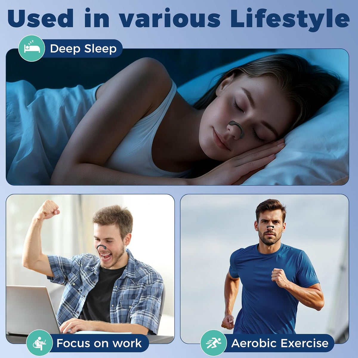 Nasal Strips for Snoring, Extra Strength Nose Strips for Breathing H