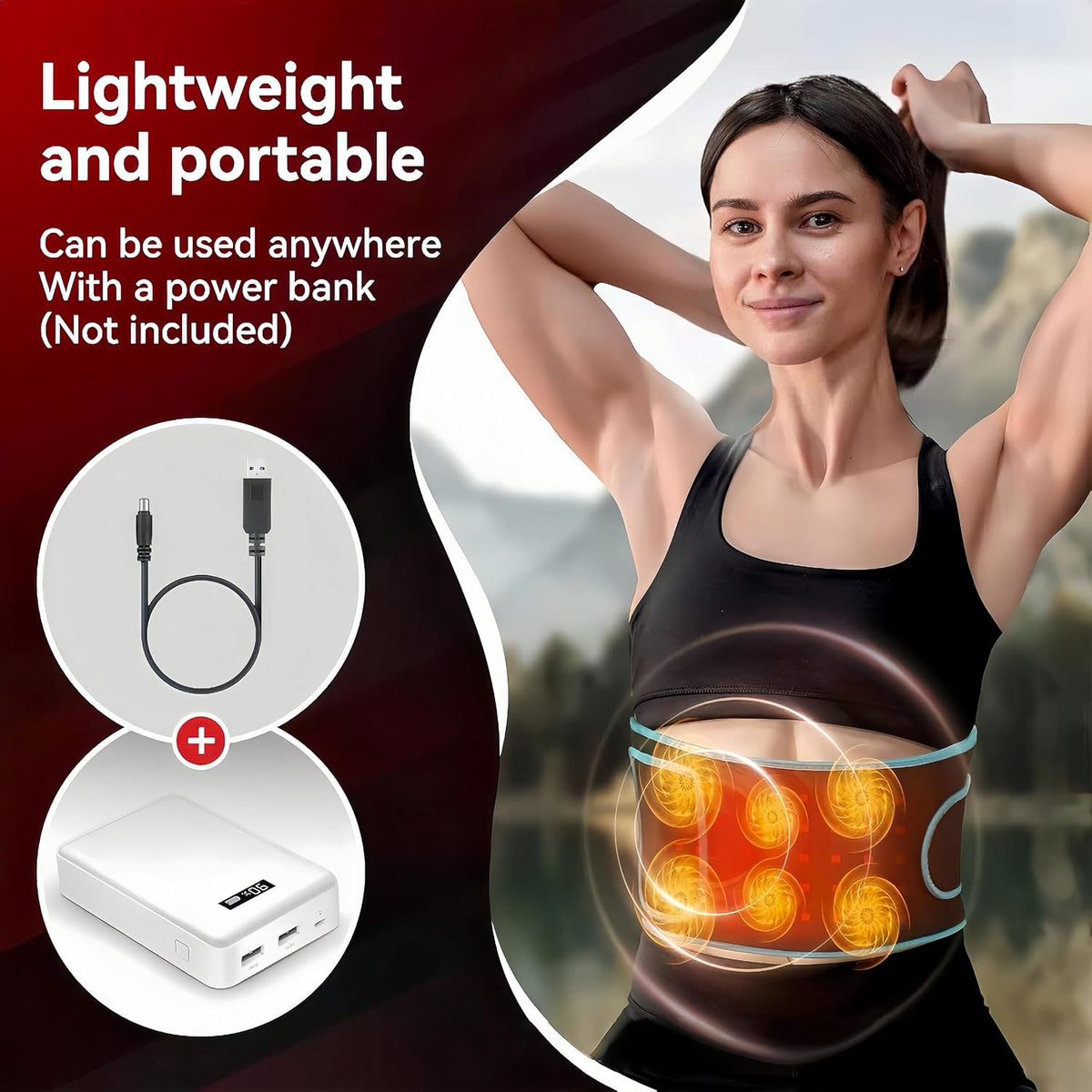 Red Light Belt for Stomach Fat,Red Light Therapy Belt, Infrared Light Therapy & Red Light Therapy for Body – Near Infrared Lipo Belt for Home Slimming, Waist Trimming & Muscle Comfort