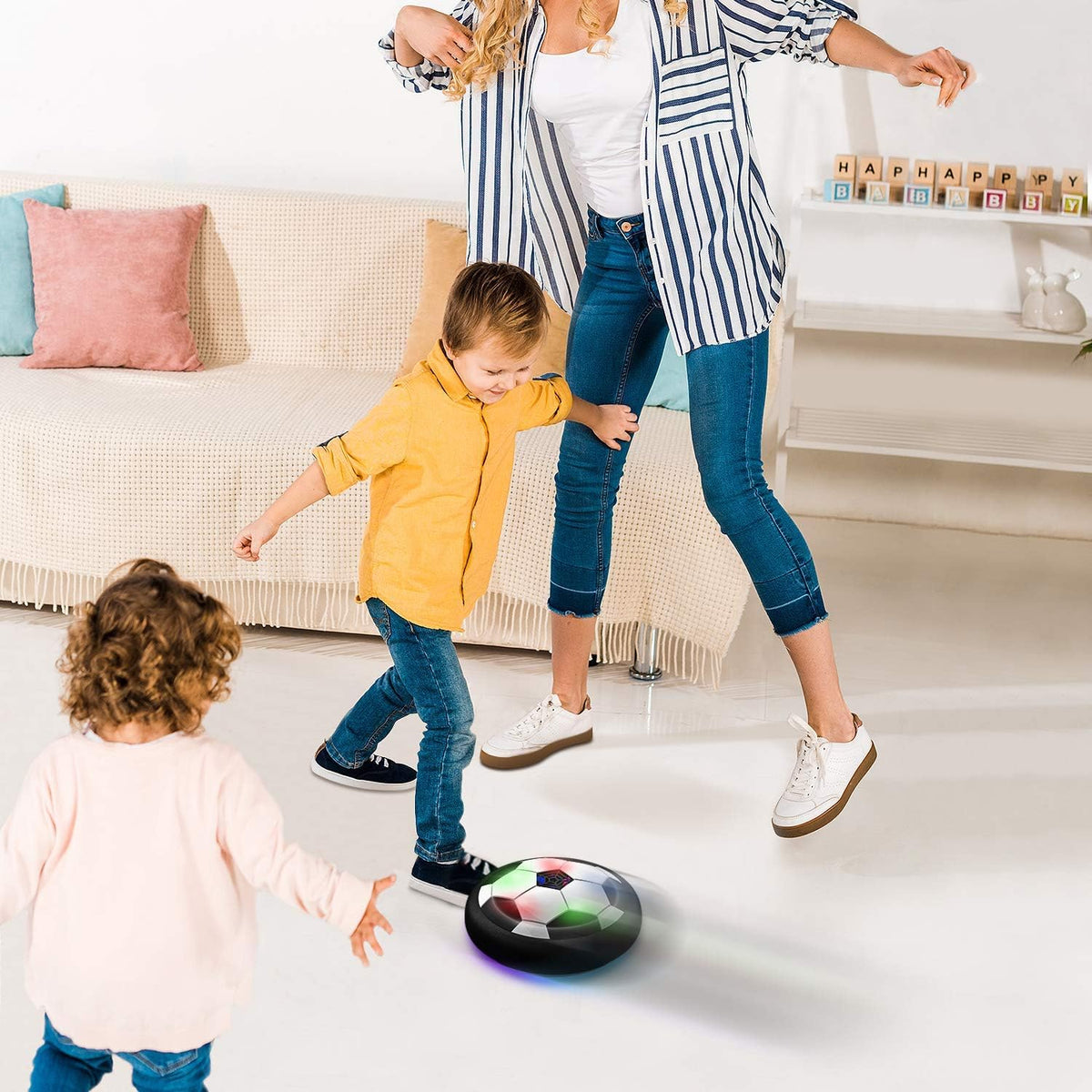 Toyk Boy Toys - LED Hover Soccer Ball - Indoor Outdoor Game Sport Toy