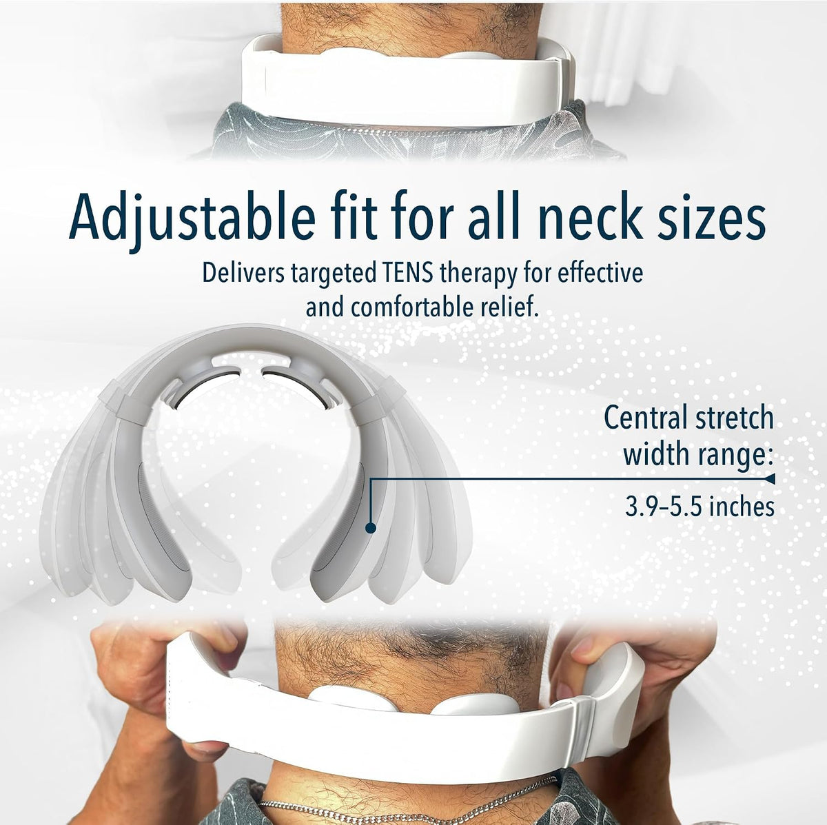 Neck TENS Machine with Heat, Electric Pulse Neck Massager for Pain Relief