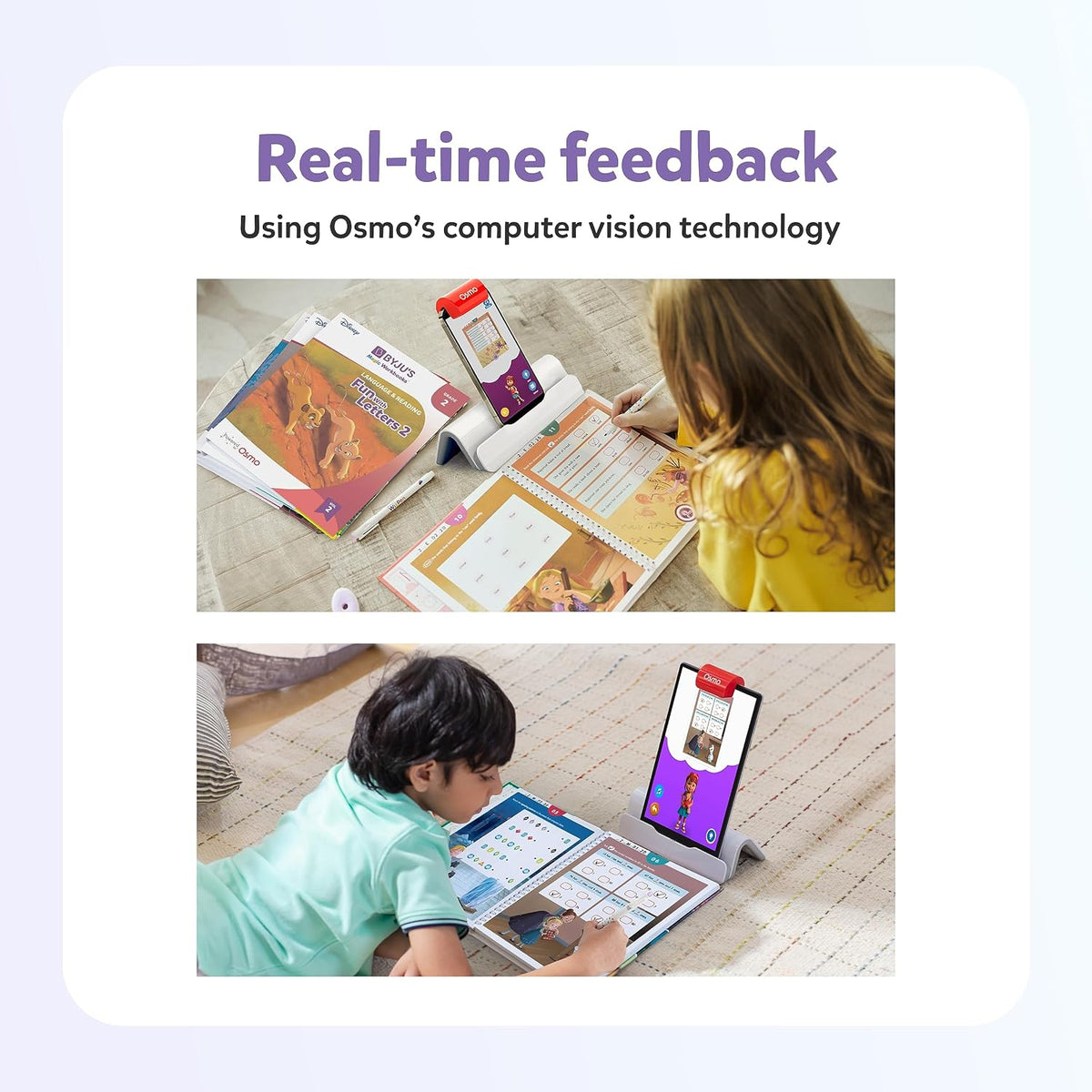 BYJU’S Learning Kit: Disney, Pre-K Premium Edition (App + 9 Workbooks) - Preschool, Ages 3-5, Featuring Disney & Pixar Characters- Learn Numbers, Letters, Shapes & Colors- Osmo Fire base included