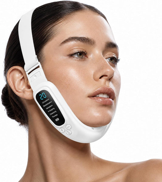 Double Chin & V-Face Device, Electric Double Chin Machine, V Line Device for a More Defined Jawline & Slimmer-Looking Face