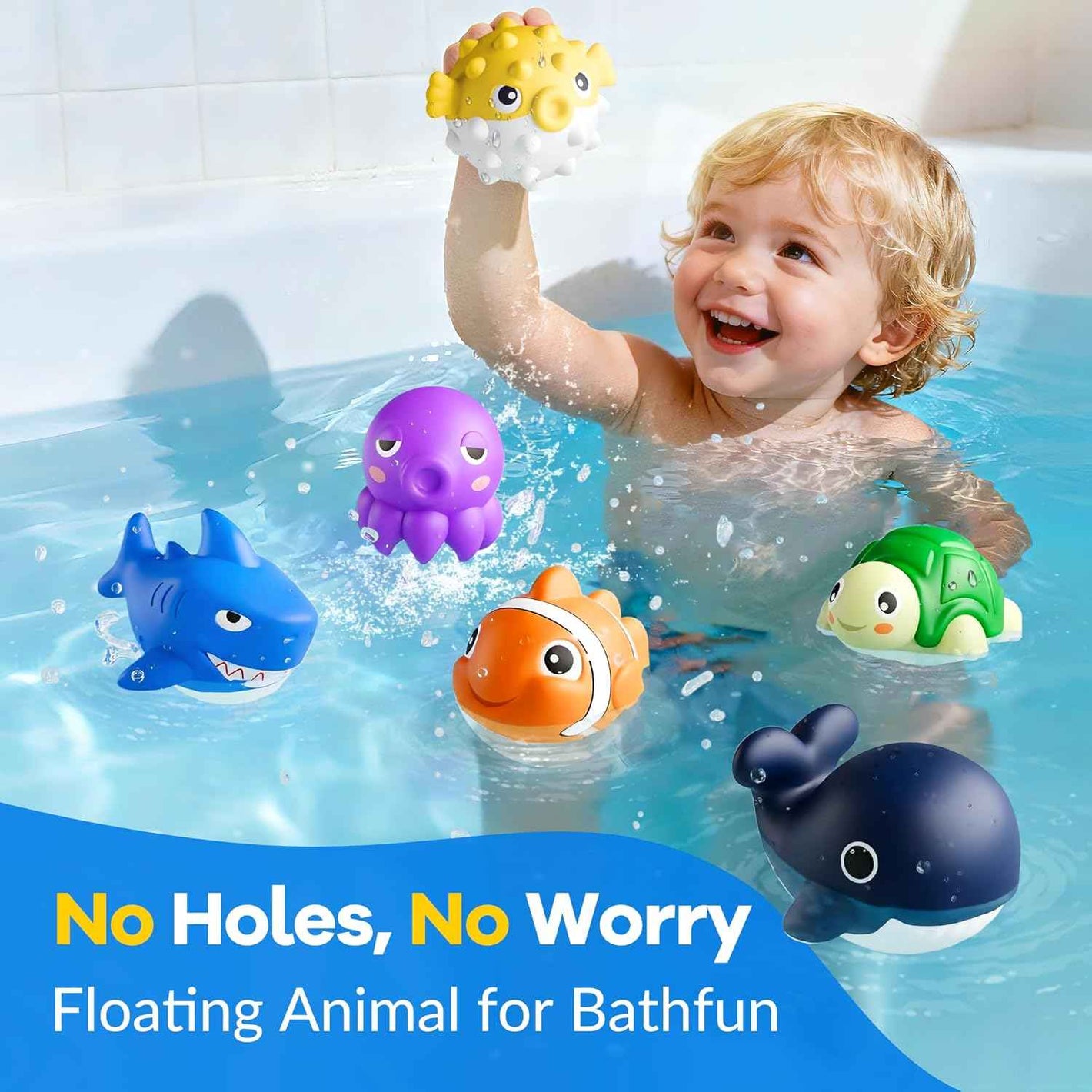 Exciting Kids Pool Diving Toy Set - 6 Cute Floating Animals & Dive Cages