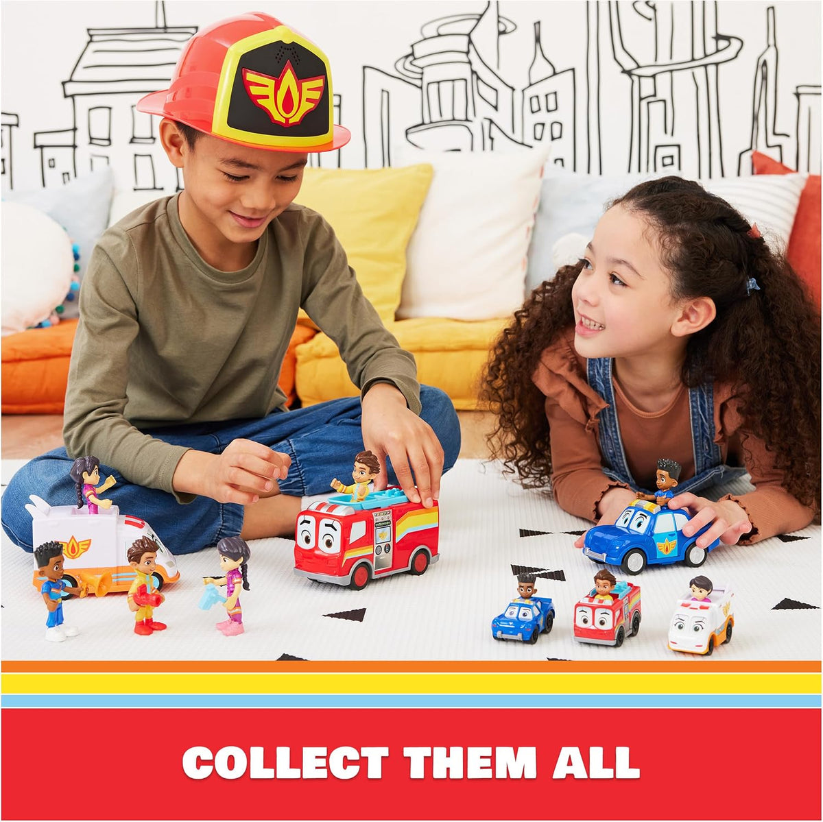 Disney Junior Firebuds Action Figures Gift Pack with 3 Collectible Kids Toys: Bo, Jayden and Violet and Accessories, for Ages 3 and up