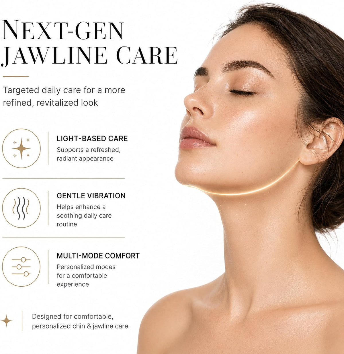 Double Chin & V-Face Device, Electric Double Chin Machine, V Line Device for a More Defined Jawline & Slimmer-Looking Face