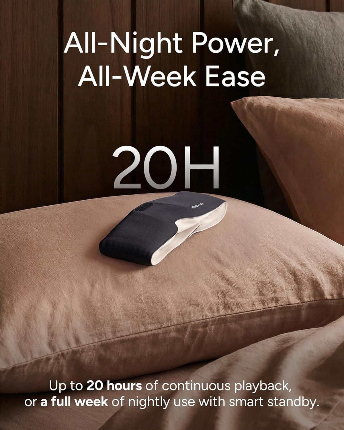 Sleenova SoundMask - Comfortable Audio Sleep Mask Built for Side Sleepers